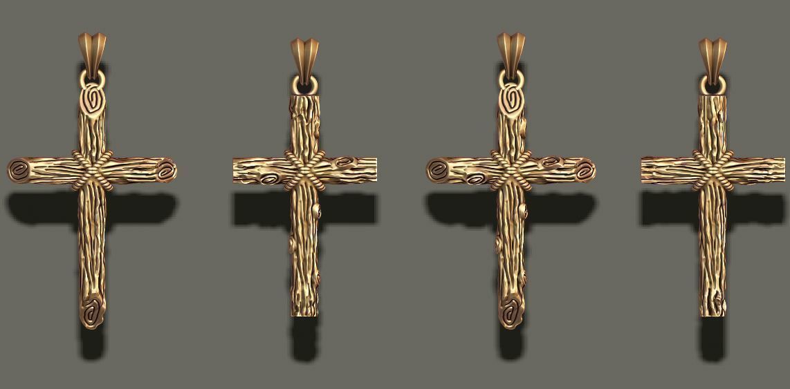 cross pendant pack 3D print model_18