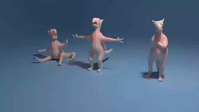 Character group of animals Free low-poly 3D model