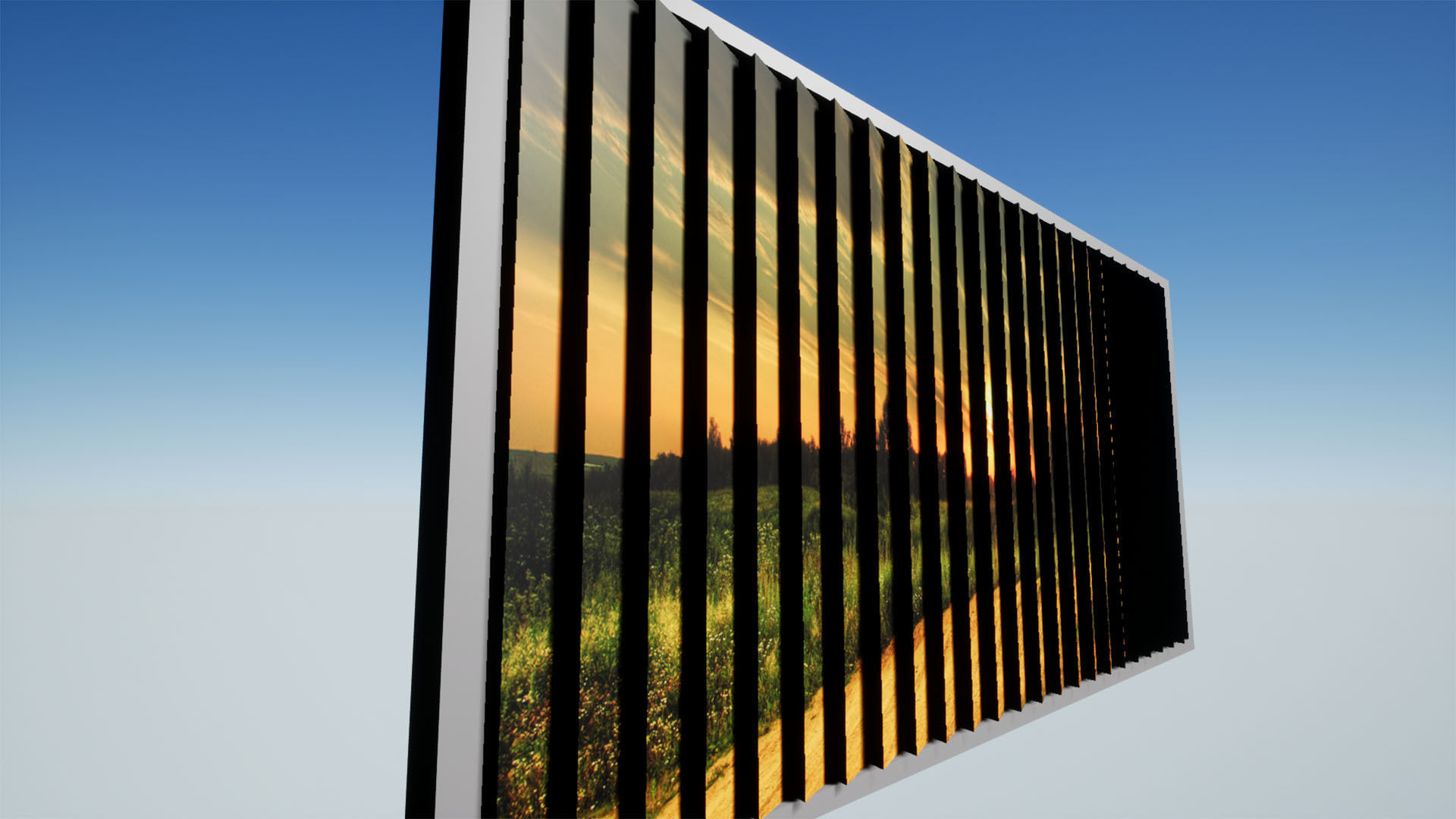 Prismatic 3-View Display Signage Low-poly 3D model_6