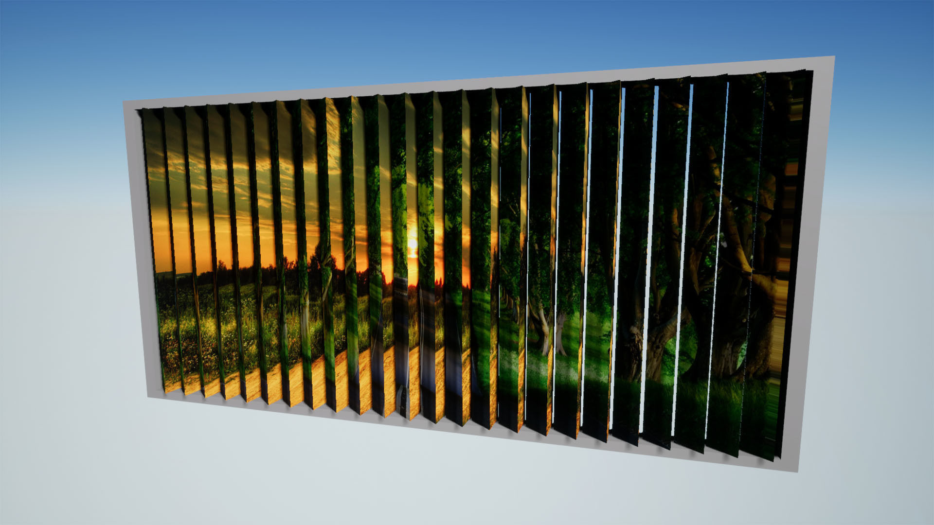 Prismatic 3-View Display Signage Low-poly 3D model_1