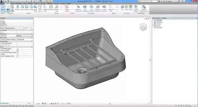 Revit Family Janitor Sink 