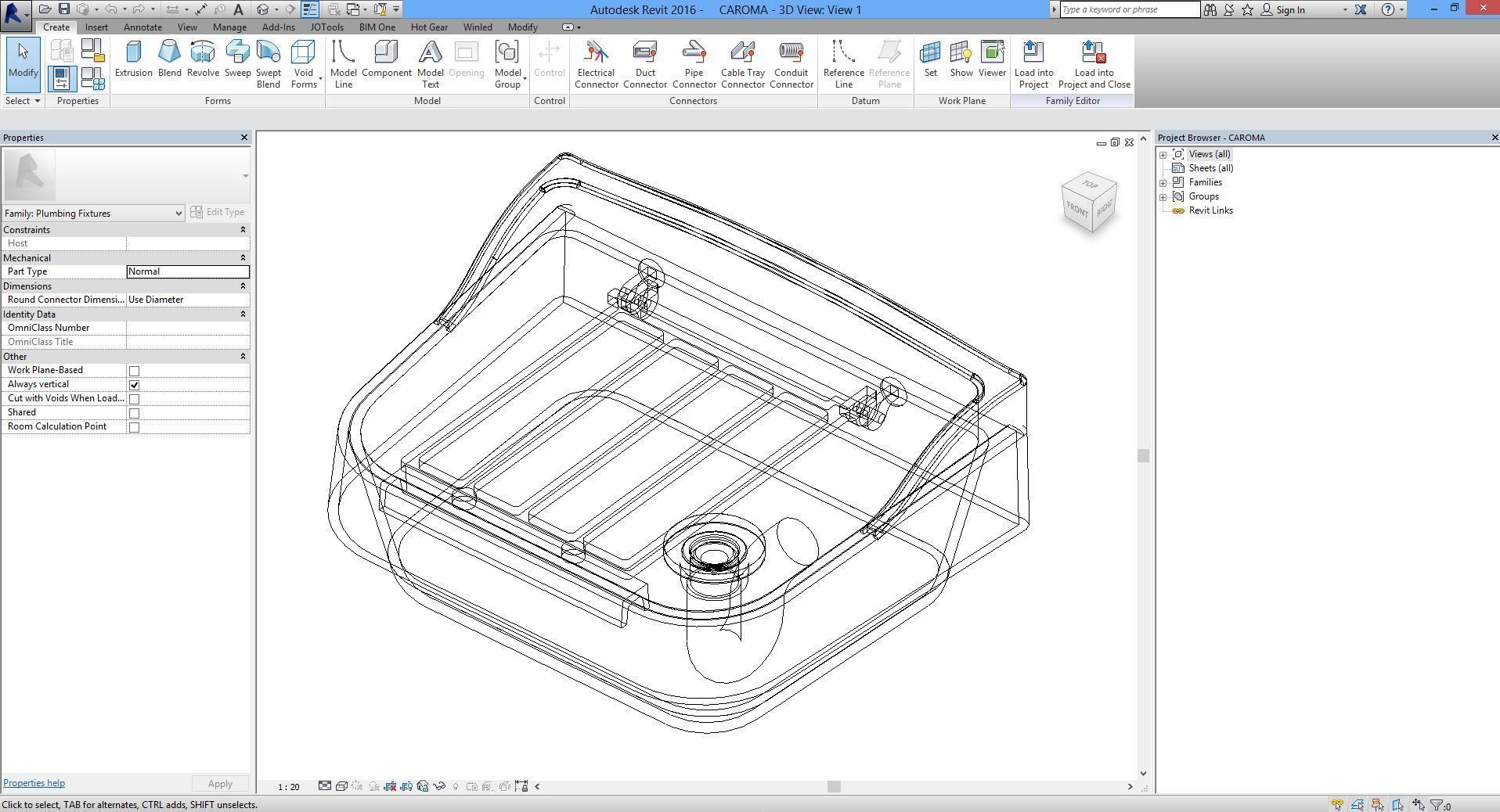 Revit Family Janitor Sink 3D model CGTrader