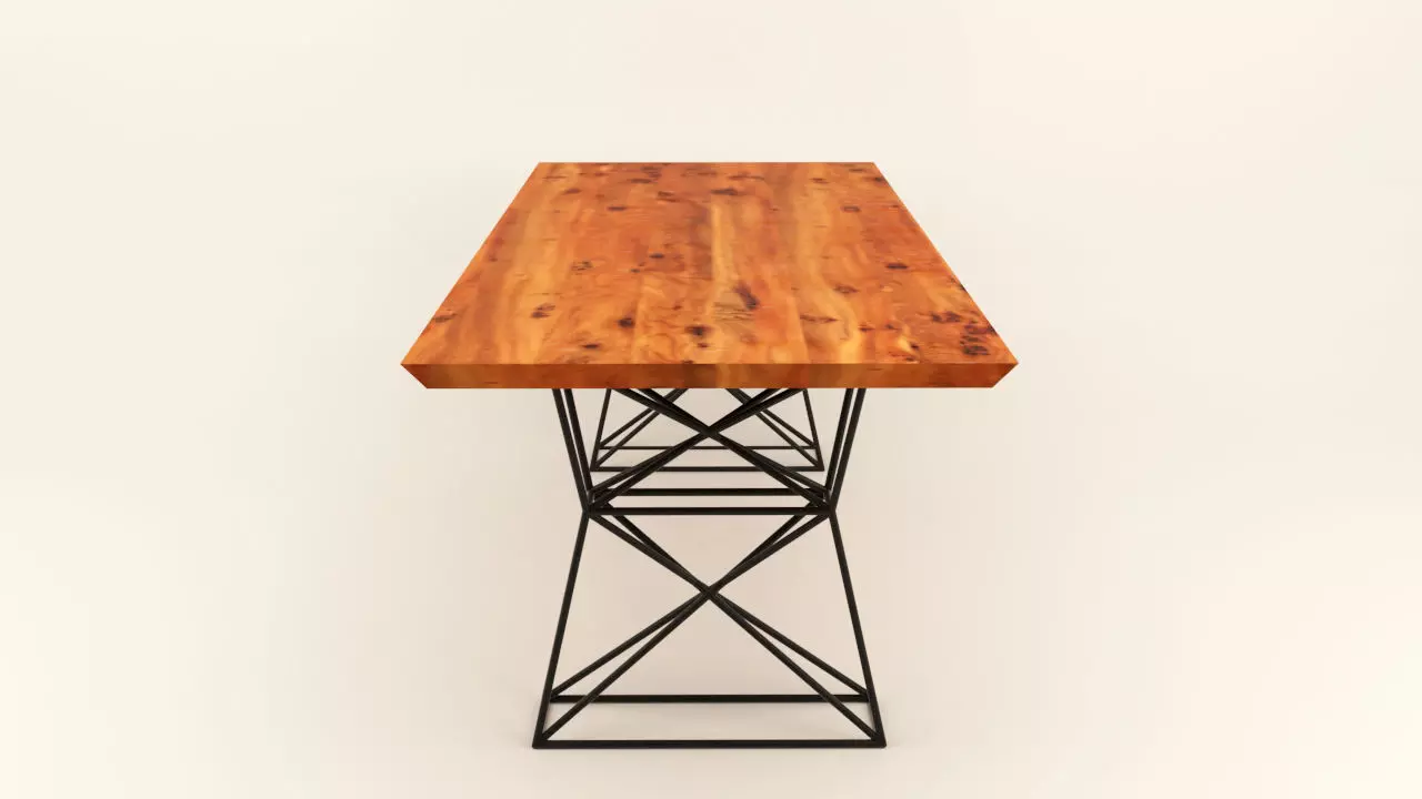 Rhombus table Low-poly 3D model