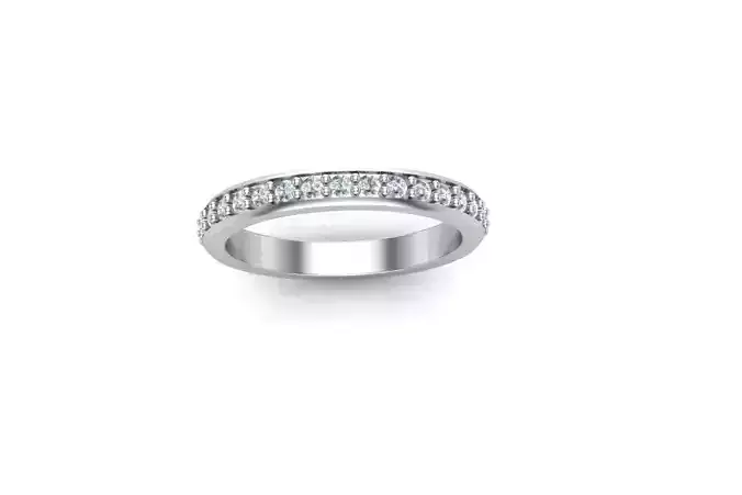 Pave Set Diamond Eternity Ring 3D print model