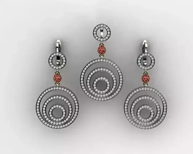 J EARRINGS PENDANTS N021