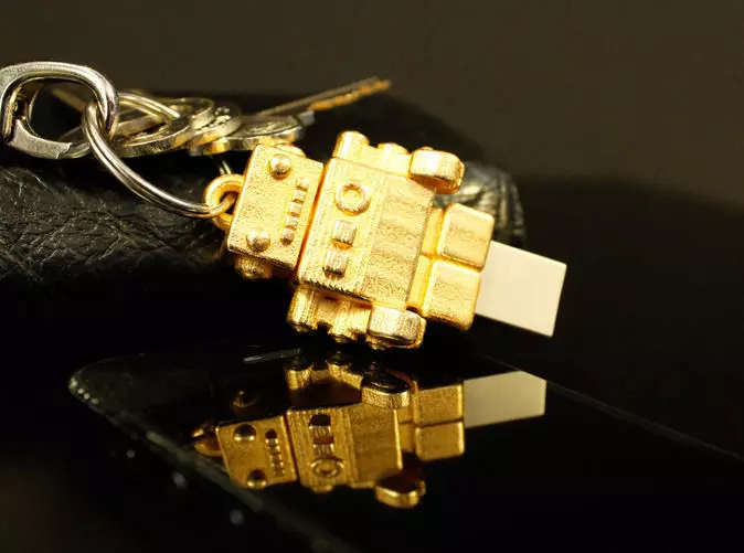 Bling USB Robot Free 3D print model_0