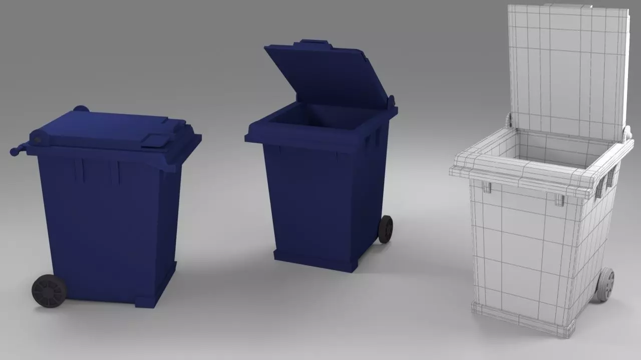 Trash can 3D print model_0