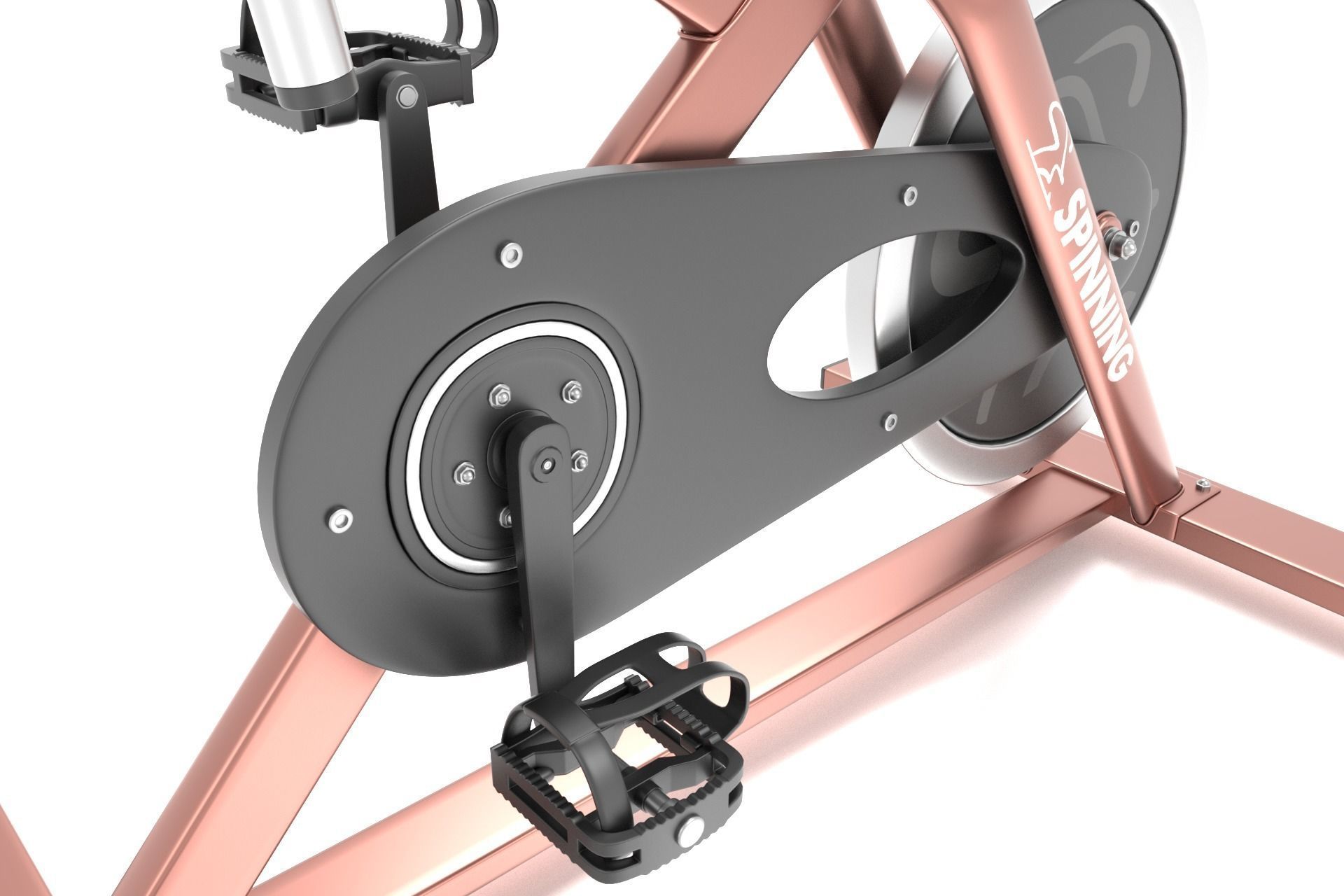 Stationary Spinning Bike 3D Model Low-poly 3D model_5