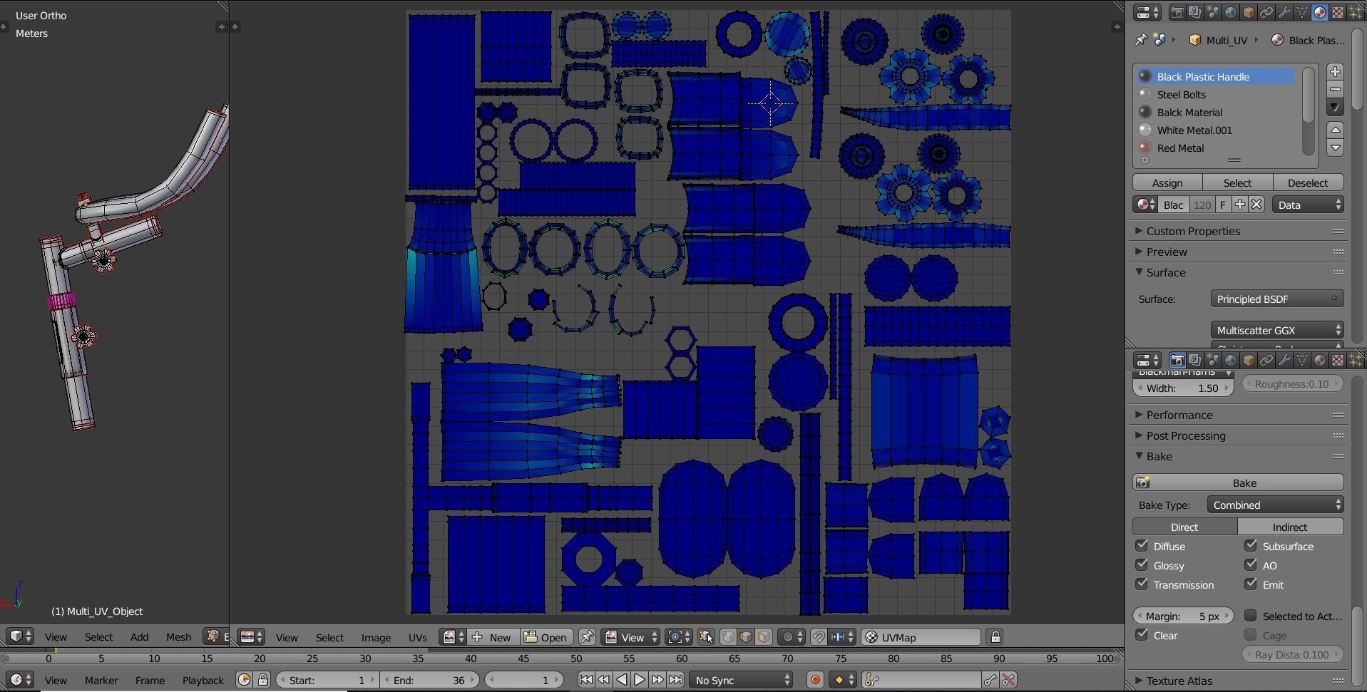 Stationary Spinning Bike 3D Model Low-poly 3D model_23