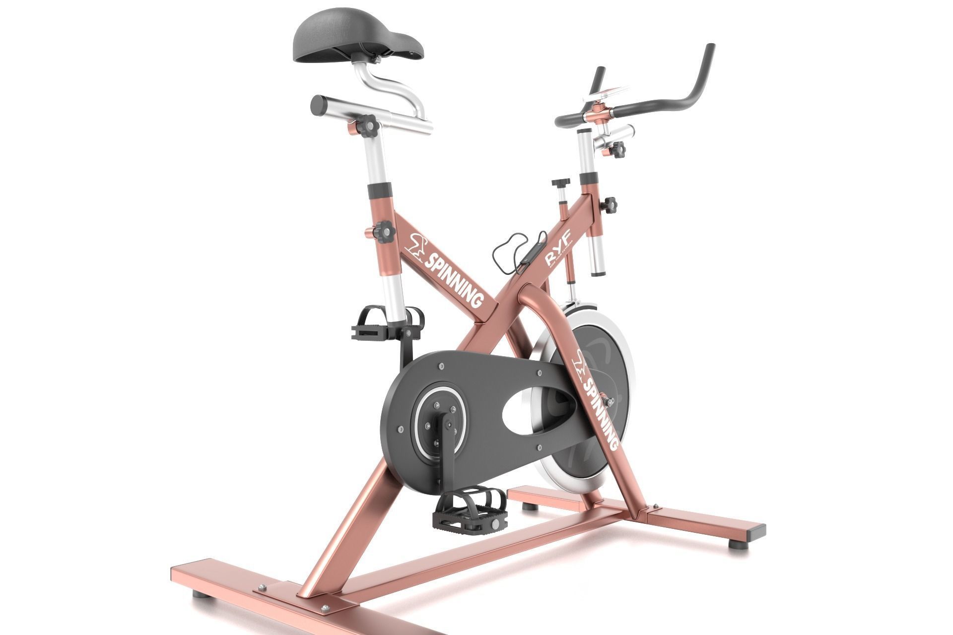 Stationary Spinning Bike 3D Model Low-poly 3D model_3
