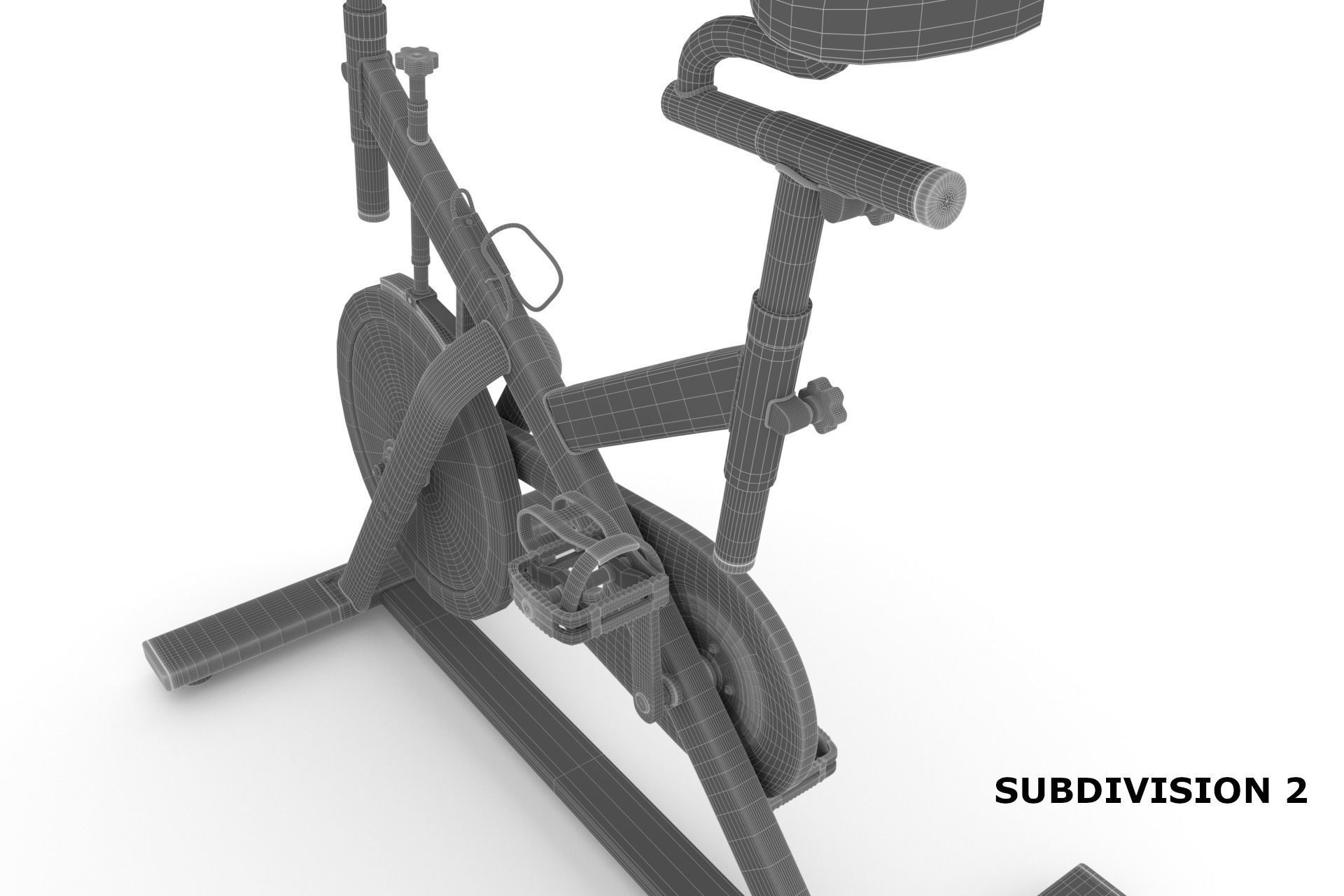 Stationary Spinning Bike 3D Model Low-poly 3D model_22