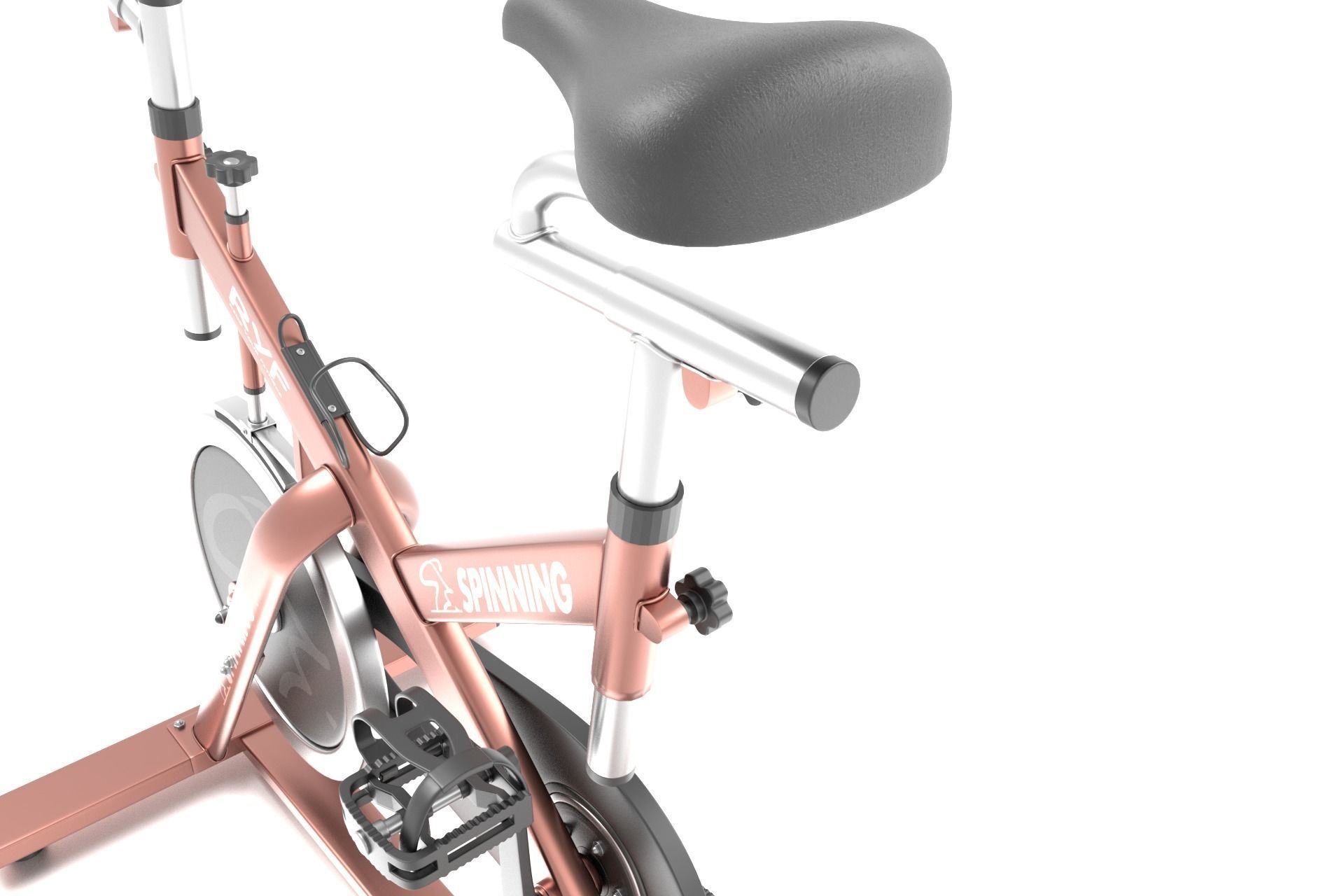 Stationary Spinning Bike 3D Model Low-poly 3D model_8