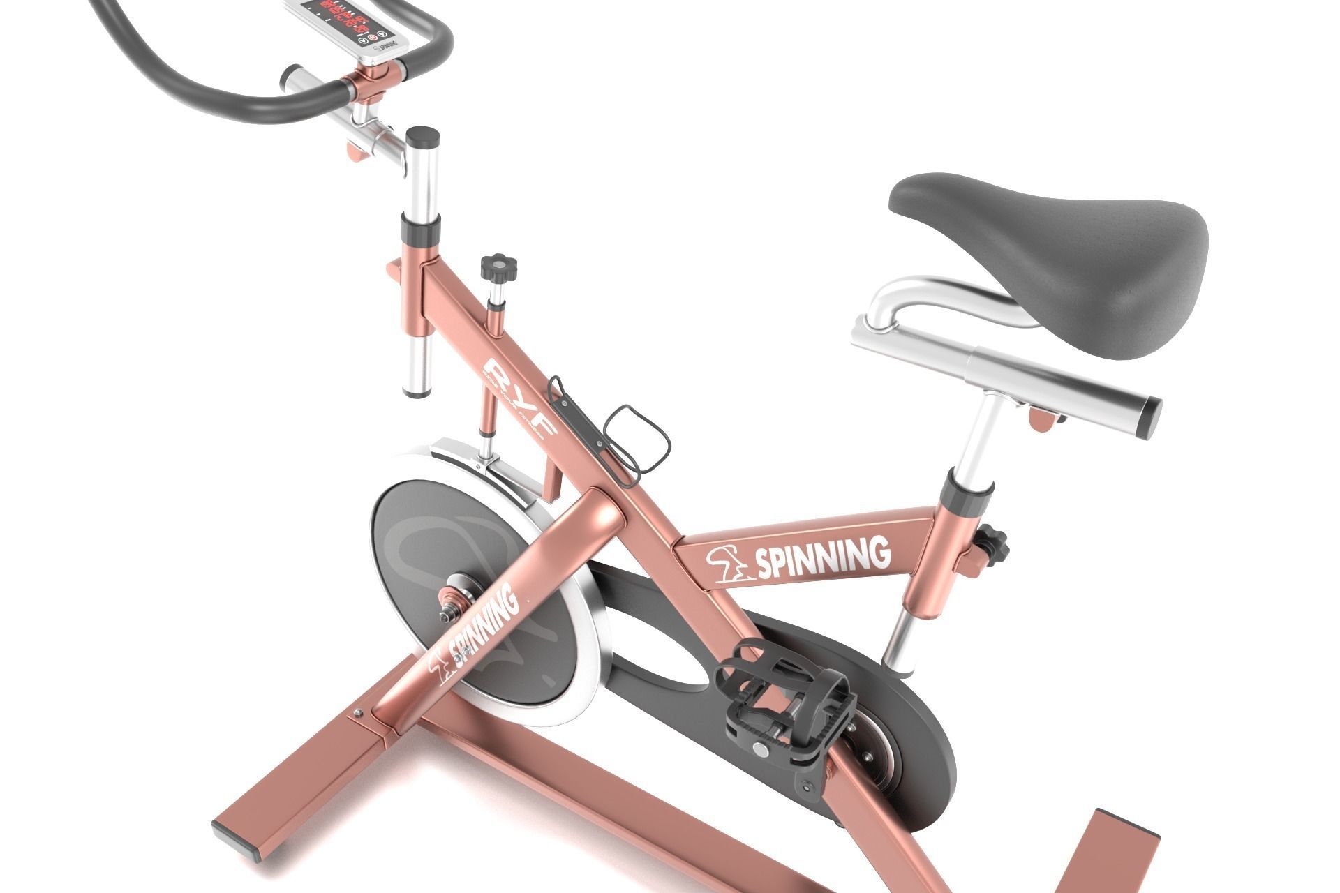 Stationary Spinning Bike 3D Model Low-poly 3D model_2