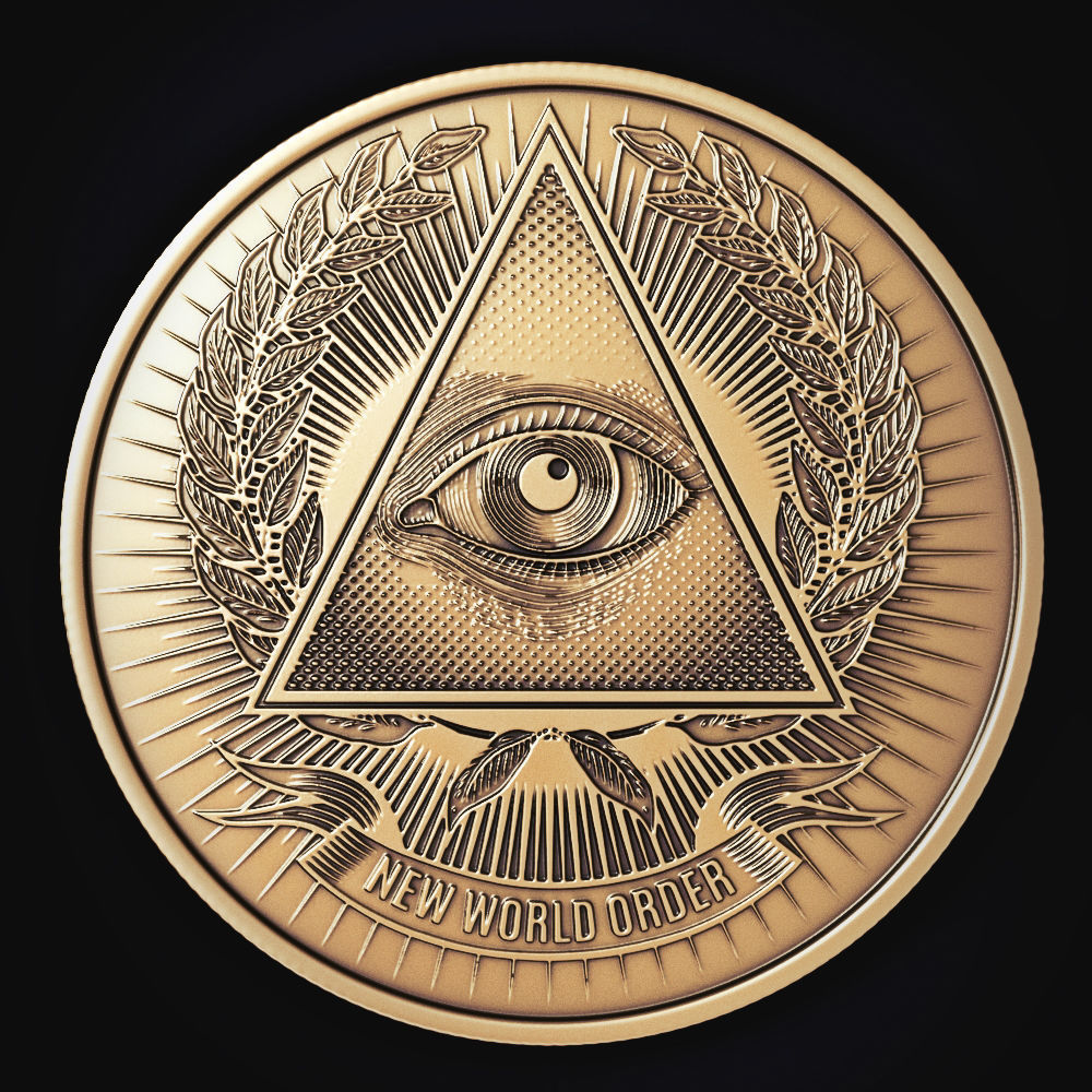 Illuminati Coin 3D print model_2