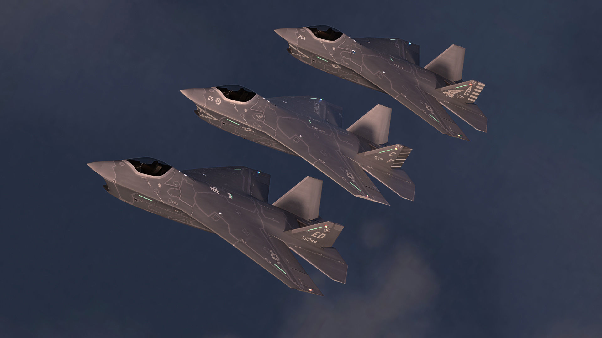 F-32 Joint Strike Fighter Low-poly 3D model_1
