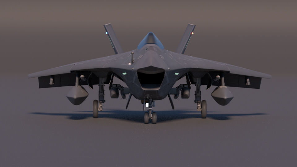 F-32 Joint Strike Fighter Low-poly 3D model_16