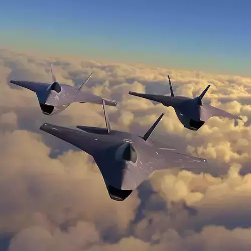 F-32 Joint Strike Fighter Low-poly 3D model