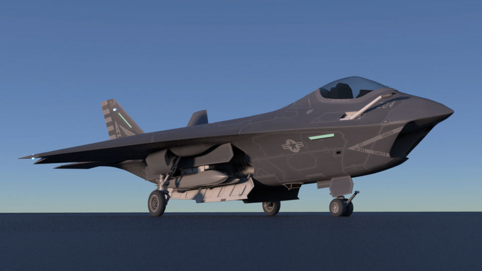 F-32 Joint Strike Fighter Low-poly 3D model_13