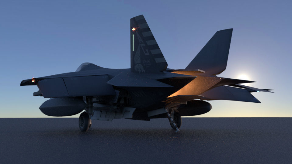 F-32 Joint Strike Fighter Low-poly 3D model_15