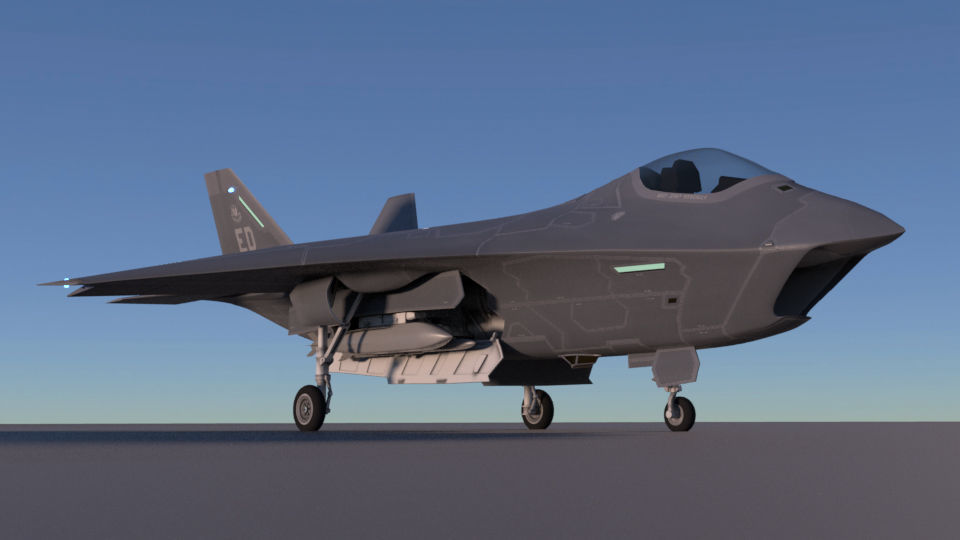F-32 Joint Strike Fighter Low-poly 3D model_5