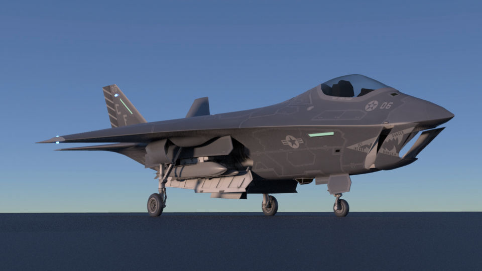 F-32 Joint Strike Fighter Low-poly 3D model_7