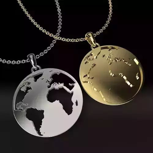 earth pendants 3D print model