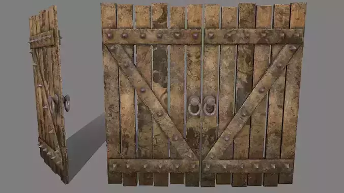 Medieval Door   Low-poly 3D model
