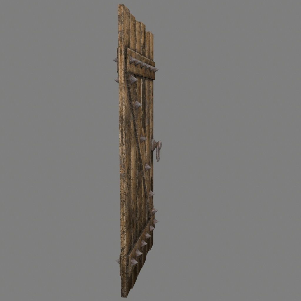 Medieval Door   Low-poly 3D model_10