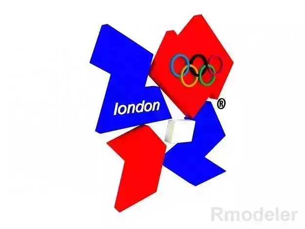 London Games Olimpic 2012 3d Logo 3D model
