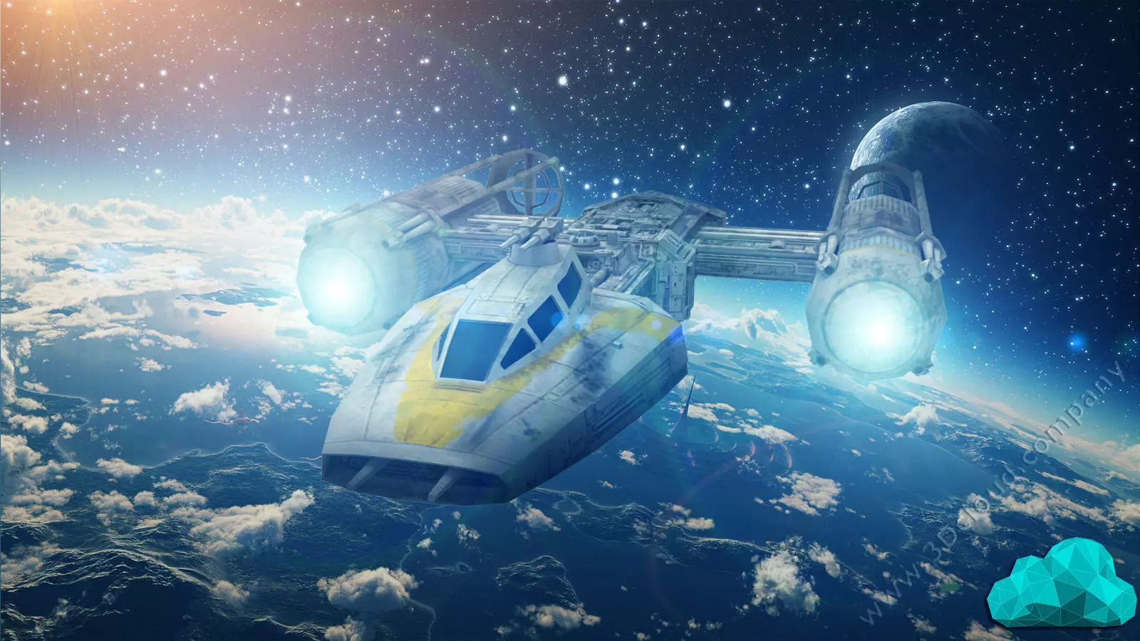 REB Ywings Low-poly 3D model_0