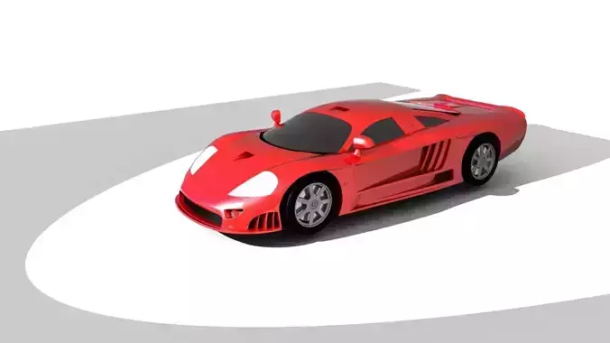 Sport Car Low-poly 3D model