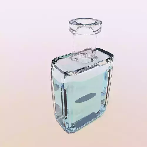 rectangular liquor bottle 3D model