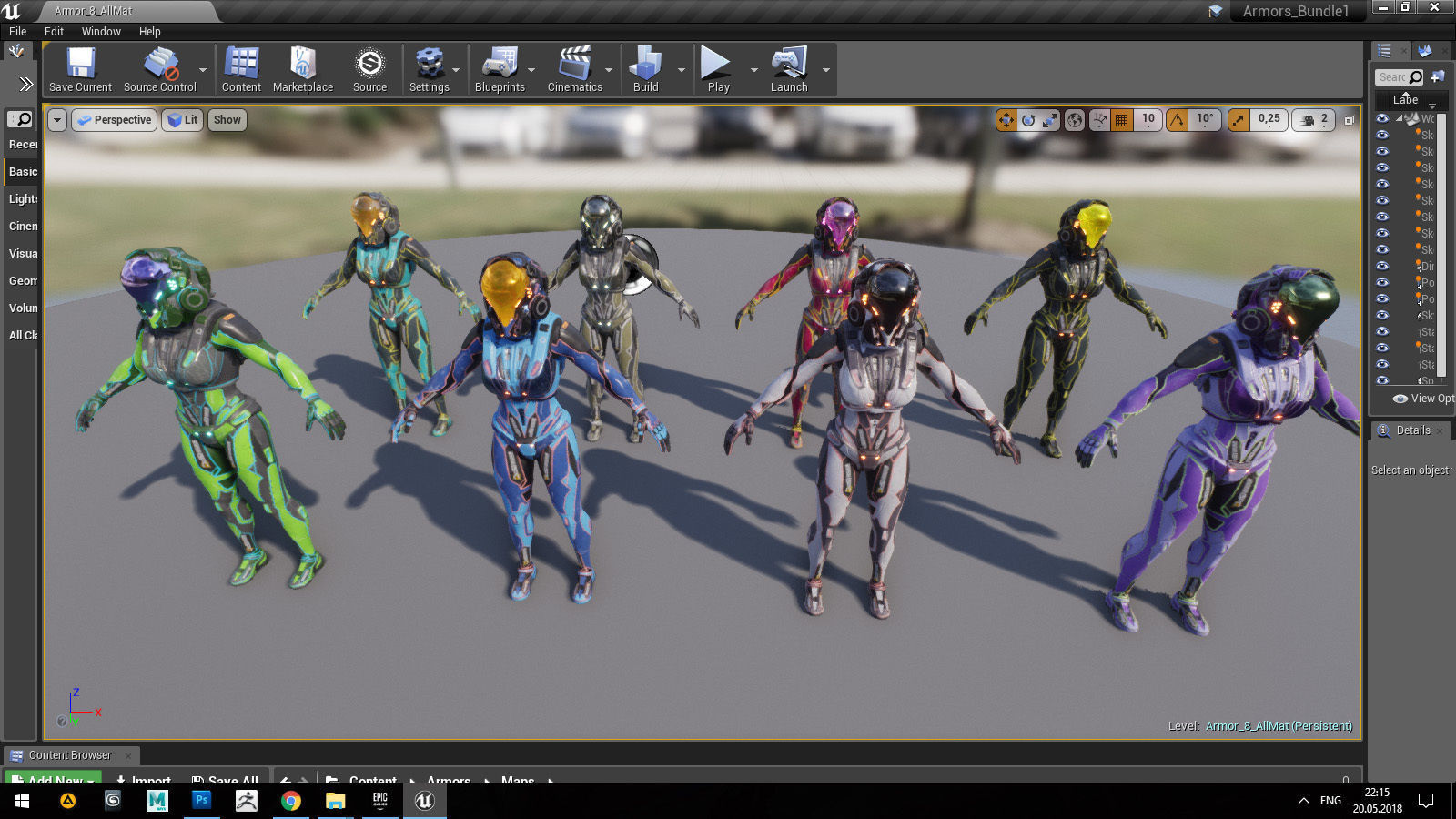 Armors Bundle 2 Low-poly 3D model_5