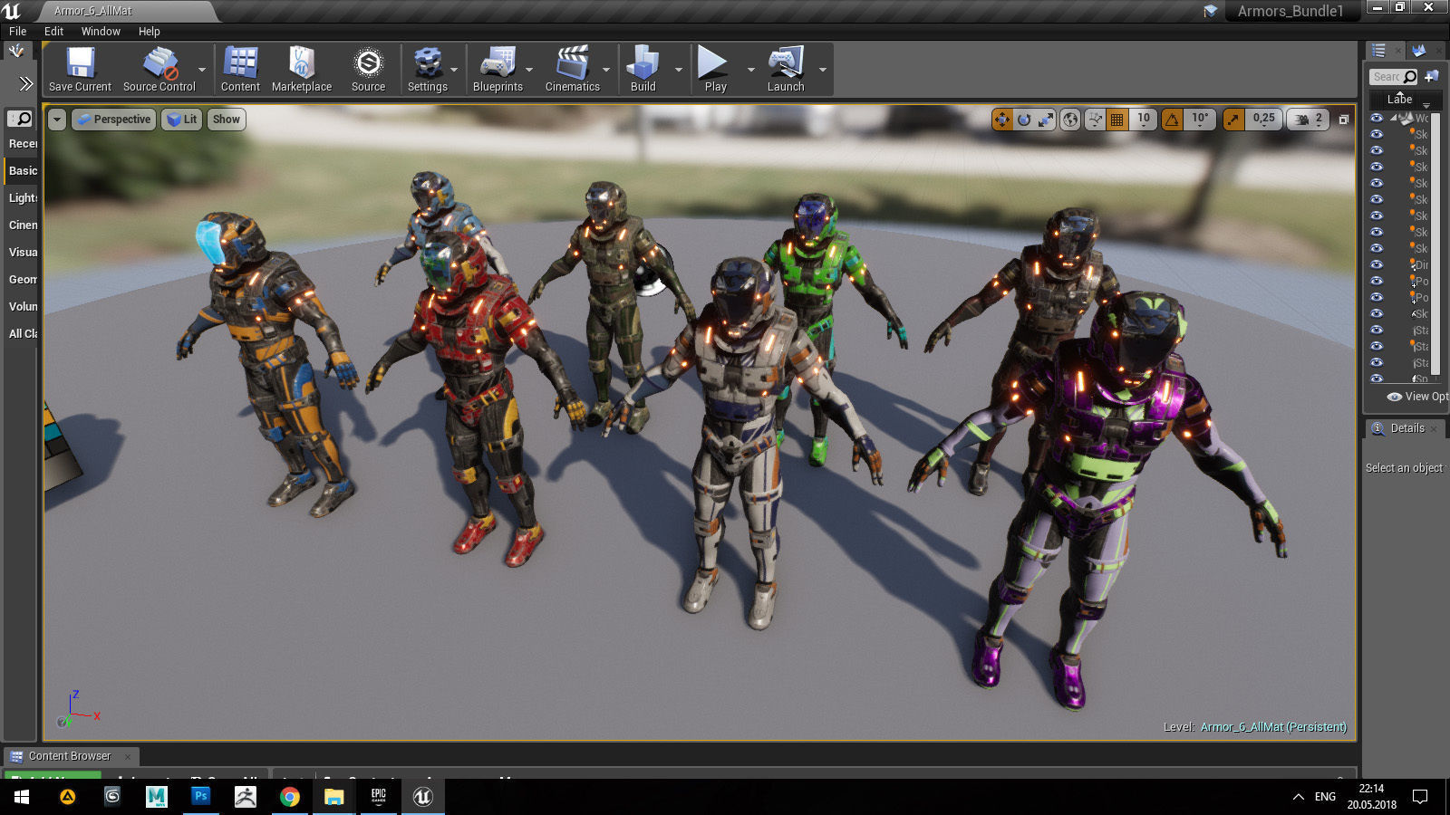 Armors Bundle 2 Low-poly 3D model_3