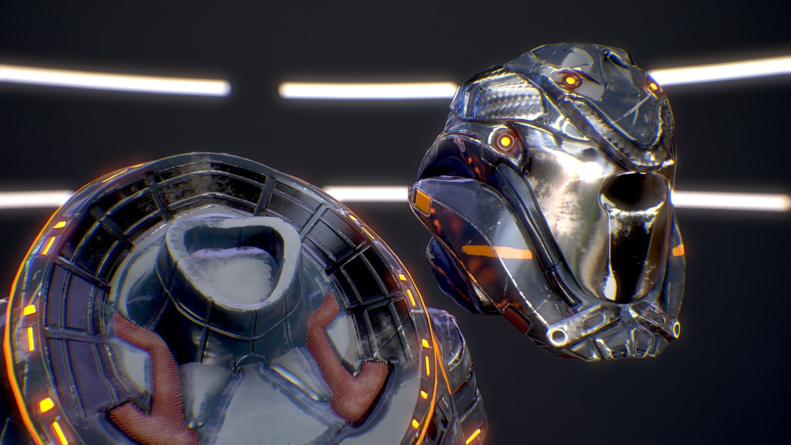 Armors Bundle 2 Low-poly 3D model_11