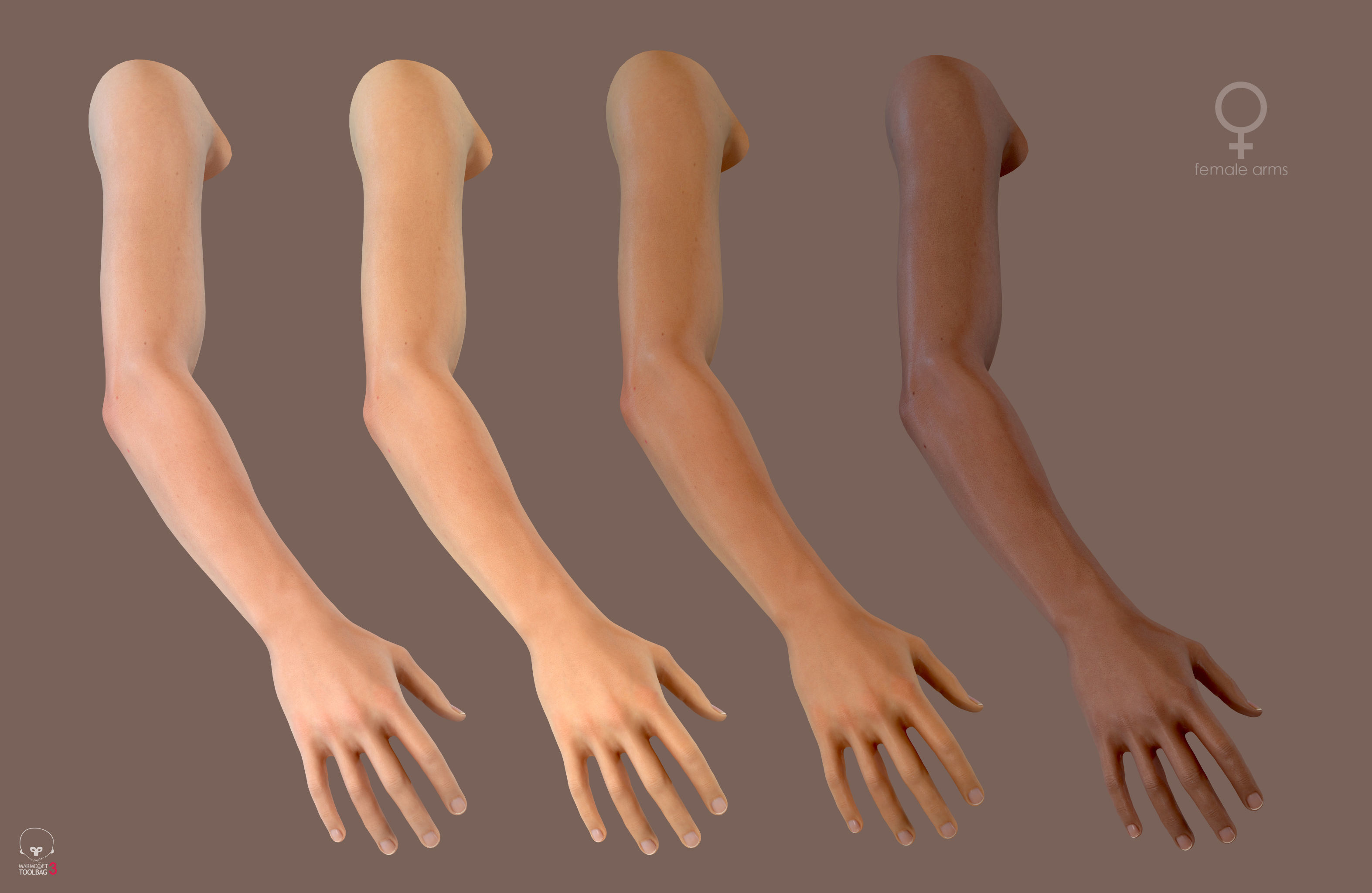 First Person Arms Low-poly 3D model_2