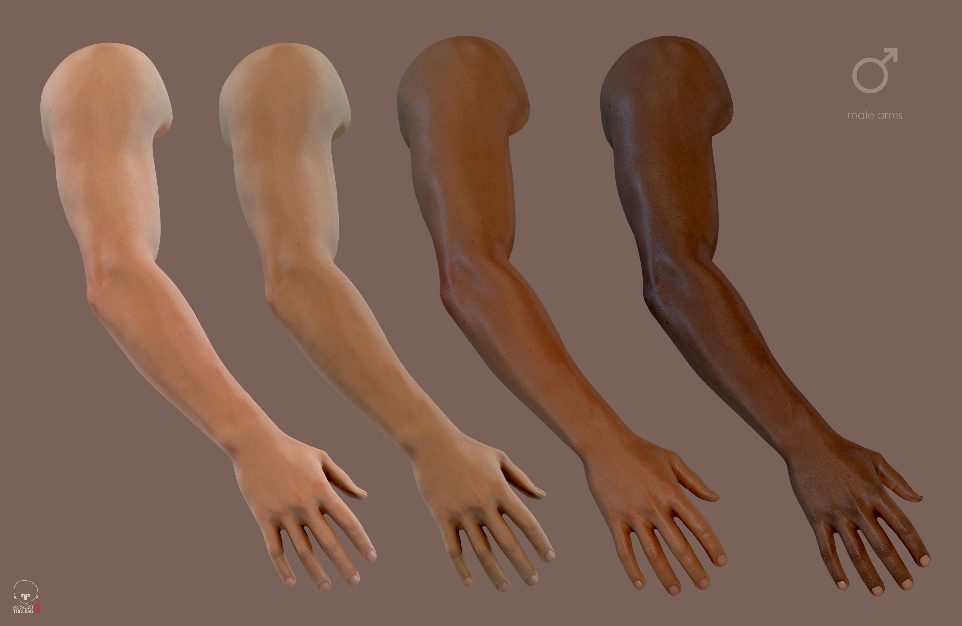 First Person Arms Low-poly 3D model_1