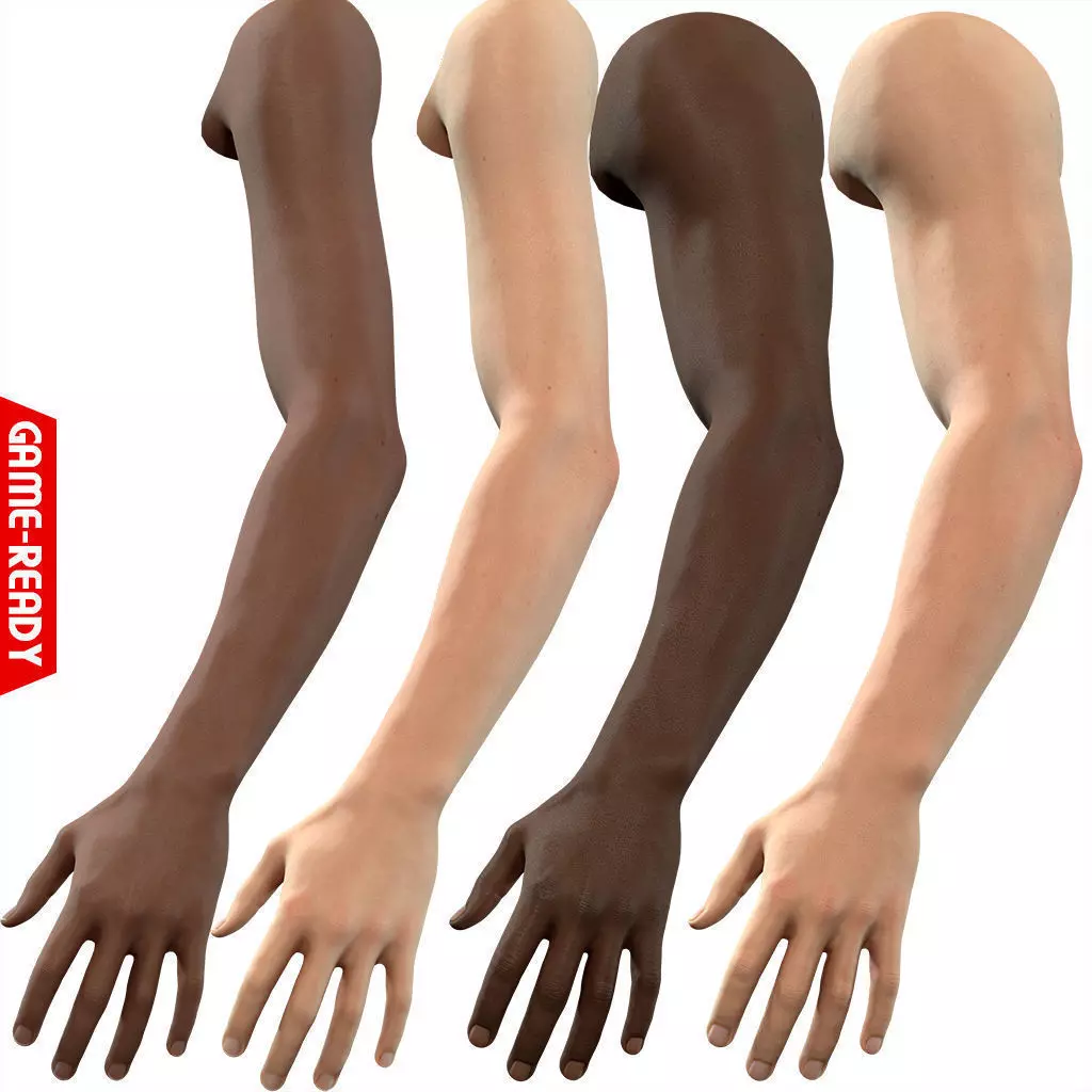 First Person Arms Low-poly 3D model_0