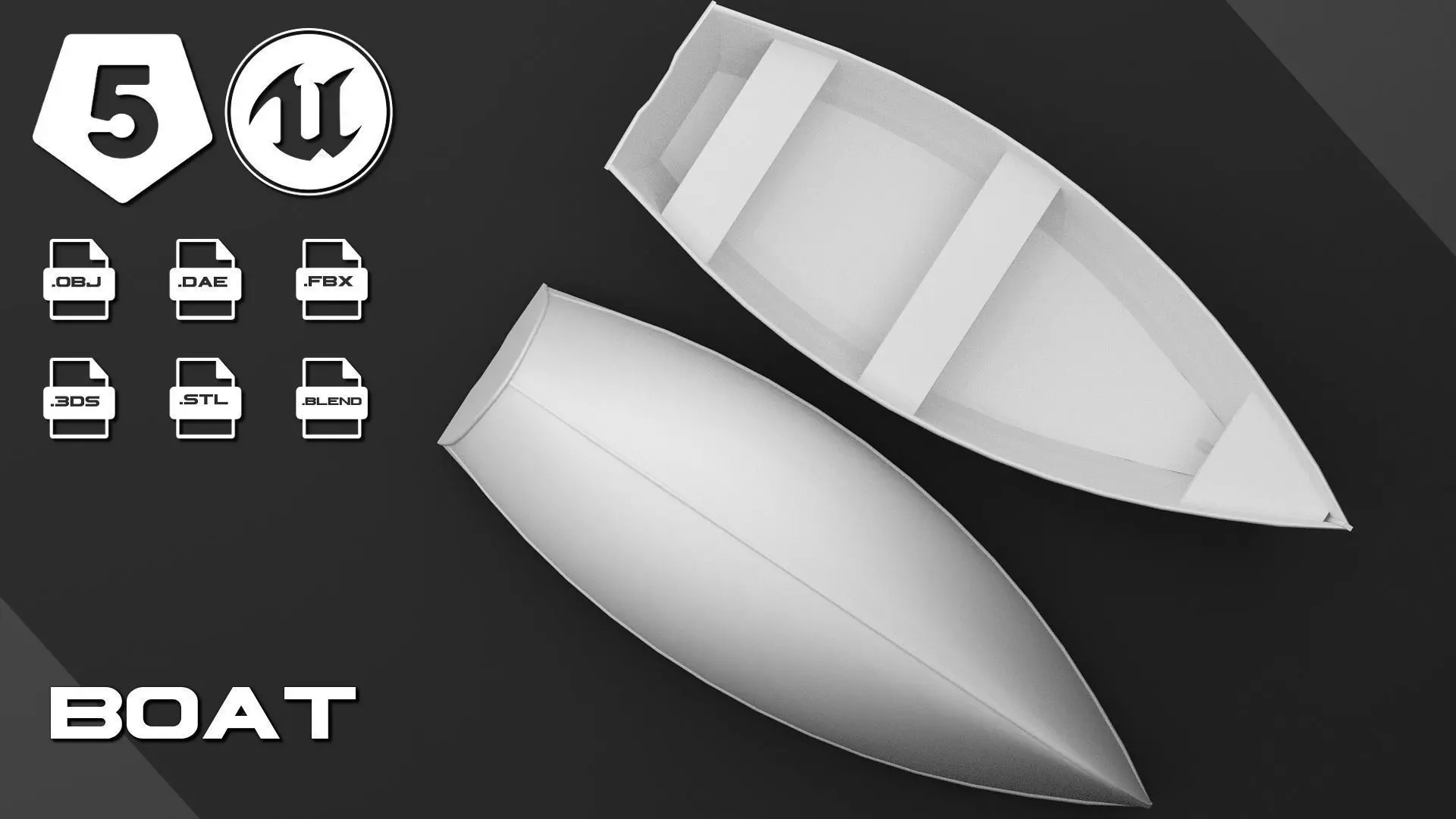 Boat Canoe Free 3D model