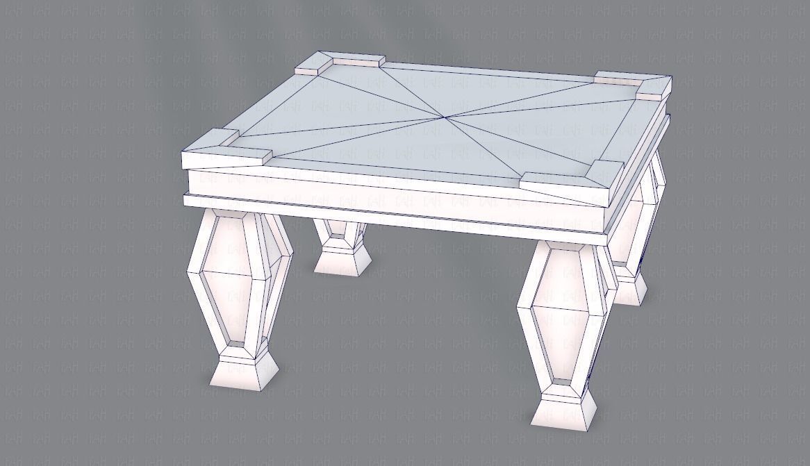 Furniture set for game Low-poly 3D model_32