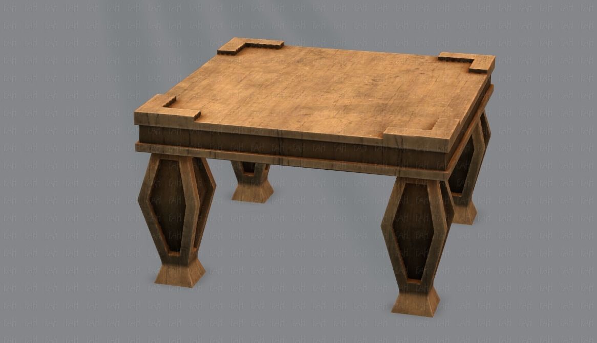 Furniture set for game Low-poly 3D model_31