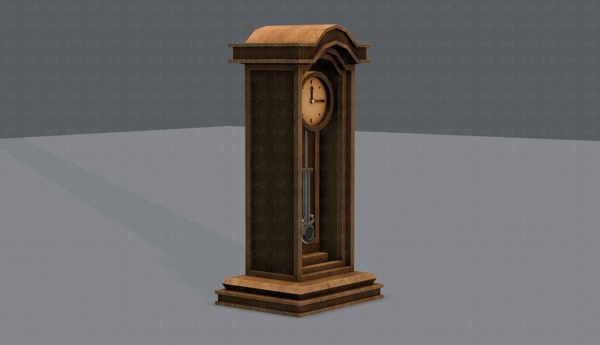 Furniture set for game Low-poly 3D model_21