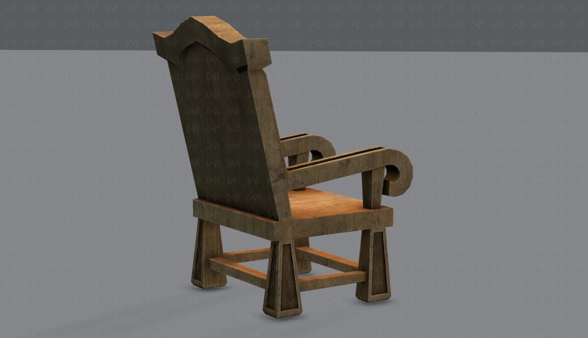 Furniture set for game Low-poly 3D model_27