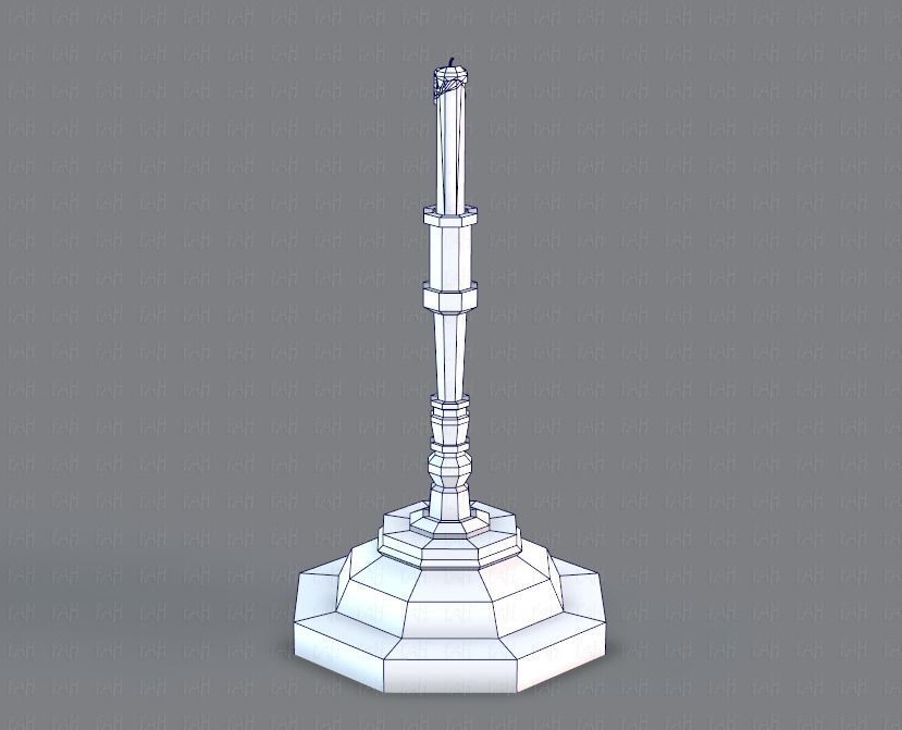 Furniture set for game Low-poly 3D model_36