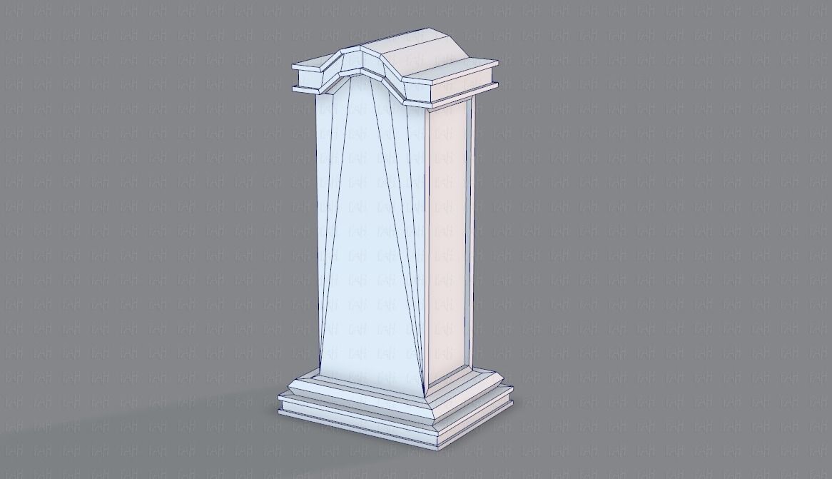 Furniture set for game Low-poly 3D model_24