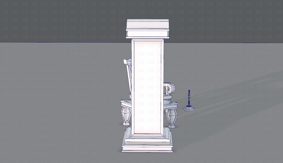 Furniture set for game Low-poly 3D model_13