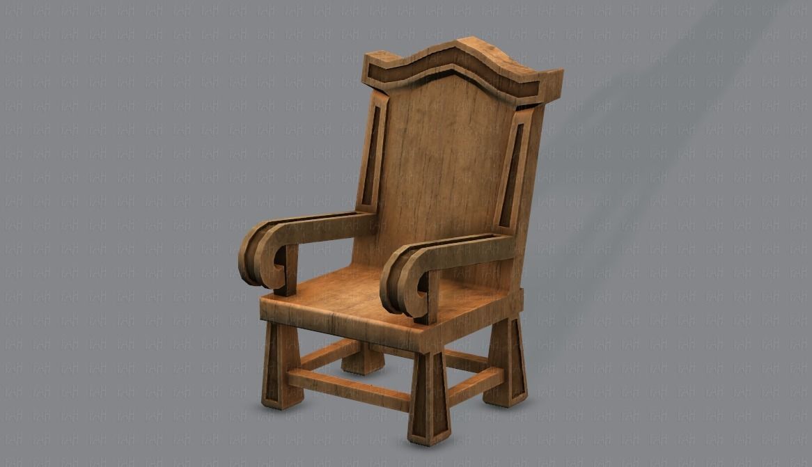 Furniture set for game Low-poly 3D model_25