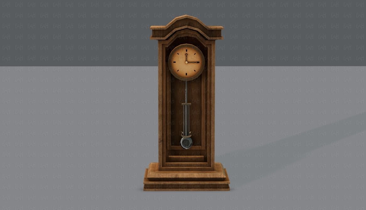 Furniture set for game Low-poly 3D model_19