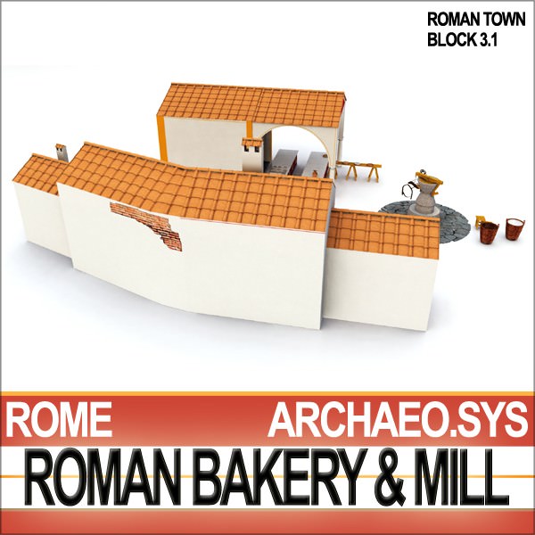 Roman Town Bakery Mill 3 1 3D model_19