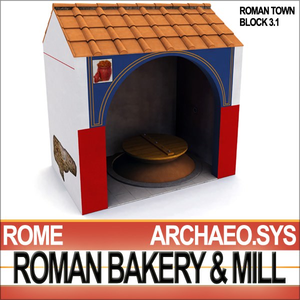 Roman Town Bakery Mill 3 1 3D model_6